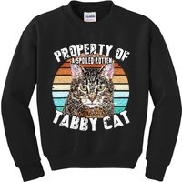 Cat Tabby Lover Vintage Eighties Style Cat Retro Gift Kids Sweatshirt