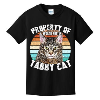 Cat Tabby Lover Vintage Eighties Style Cat Retro Gift Kids T-Shirt