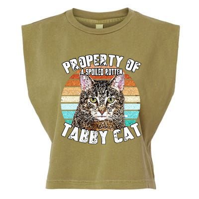 Cat Tabby Lover Vintage Eighties Style Cat Retro Gift Garment-Dyed Women's Muscle Tee