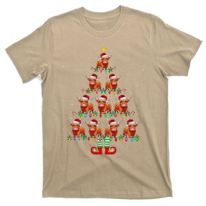 Christmas Tree Lights Santa Hat Elf Kiwi Bird Xmas Tree T-Shirt