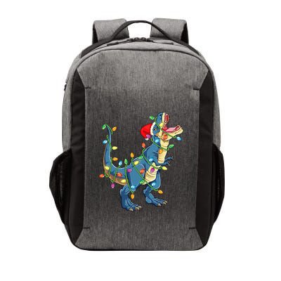 Christmas Tree Lights Funny T Rex Vector Backpack