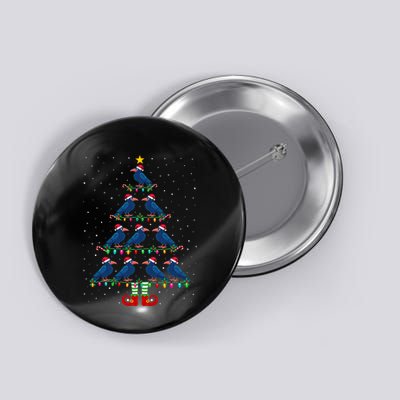 Christmas Tree Lights Santa Hat Elf Crow Xmas Tree Button