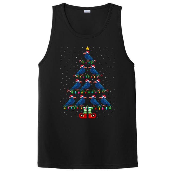 Christmas Tree Lights Santa Hat Elf Crow Xmas Tree PosiCharge Competitor Tank