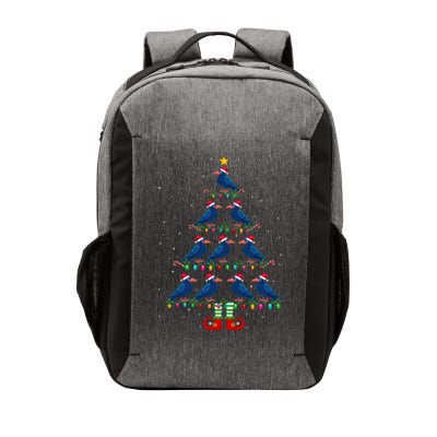 Christmas Tree Lights Santa Hat Elf Crow Vector Backpack