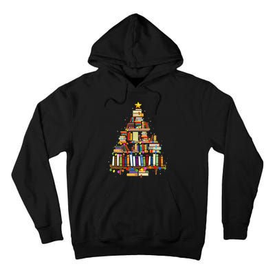 Christmas Tree Lights For Librarian And Book Lover  Tall Hoodie