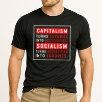 Capitalism Turns Luxuries Into Necessities Socialism Turns Necessities Into Luxuries Cooling Performance Crew T-Shirt