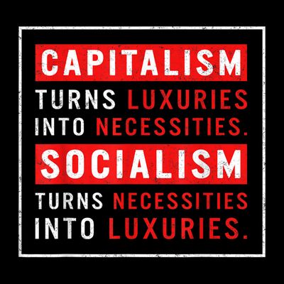 Capitalism Turns Luxuries Into Necessities Socialism Turns Necessities Into Luxuries T-Shirt