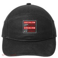 Capitalism Turns Luxuries Into Necessities Socialism Turns Necessities Into Luxuries 7-Panel Snapback Hat