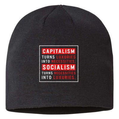 Capitalism Turns Luxuries Into Necessities Socialism Turns Necessities Into Luxuries Sustainable Beanie