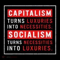 Capitalism Turns Luxuries Into Necessities Socialism Turns Necessities Into Luxuries Toddler T-Shirt