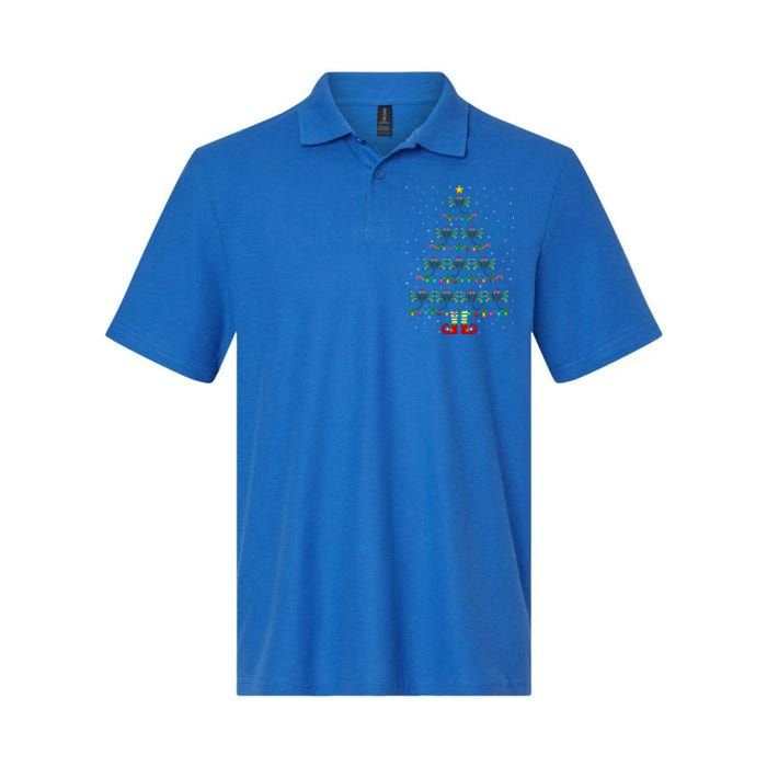 Christmas Tree Lights Santa Hat Elf Dragonfly Xmas Tree Great Gift Softstyle Adult Sport Polo