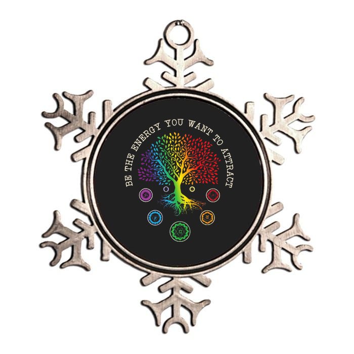 Chakra Tree Life Be the energy you want to attract Chakra Metallic Star Ornament