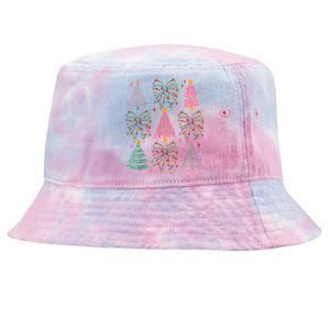 Christmas Tree Lights Coquette Bow Cute Gift Tie-Dyed Bucket Hat