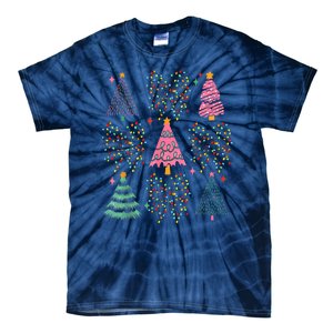 Christmas Tree Lights Coquette Bow Cute Gift Tie-Dye T-Shirt