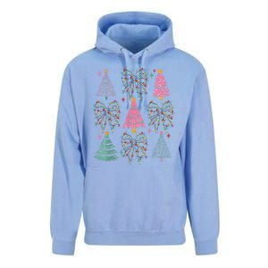 Christmas Tree Lights Coquette Bow Cute Gift Unisex Surf Hoodie