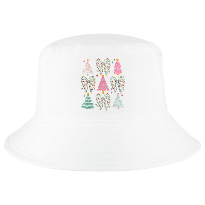 Christmas Tree Lights Coquette Bow Cute Gift Cool Comfort Performance Bucket Hat