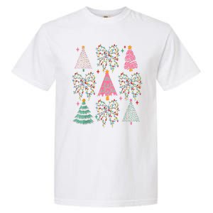 Christmas Tree Lights Coquette Bow Cute Gift Garment-Dyed Heavyweight T-Shirt