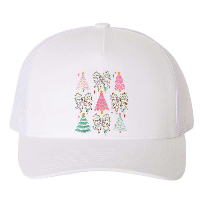 Christmas Tree Lights Coquette Bow Cute Gift Yupoong Adult 5-Panel Trucker Hat