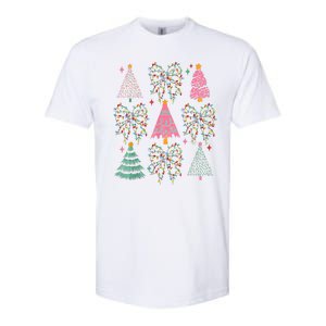 Christmas Tree Lights Coquette Bow Cute Gift Softstyle CVC T-Shirt