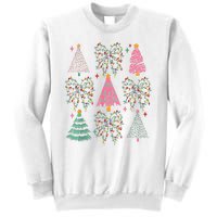 Christmas Tree Lights Coquette Bow Cute Gift Sweatshirt