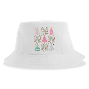 Christmas Tree Lights Coquette Bow Cute Gift Sustainable Bucket Hat