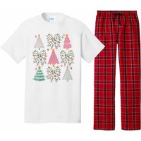 Christmas Tree Lights Coquette Bow Cute Gift Pajama Set