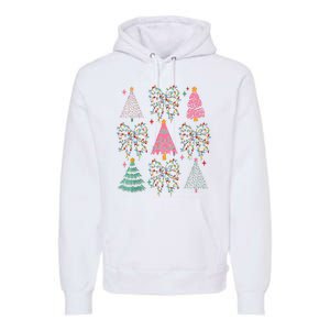 Christmas Tree Lights Coquette Bow Cute Gift Premium Hoodie