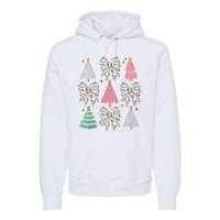 Christmas Tree Lights Coquette Bow Cute Gift Premium Hoodie