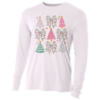 Christmas Tree Lights Coquette Bow Cute Gift Cooling Performance Long Sleeve Crew