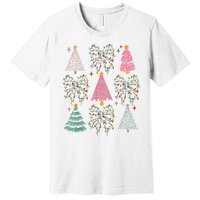 Christmas Tree Lights Coquette Bow Cute Gift Premium T-Shirt