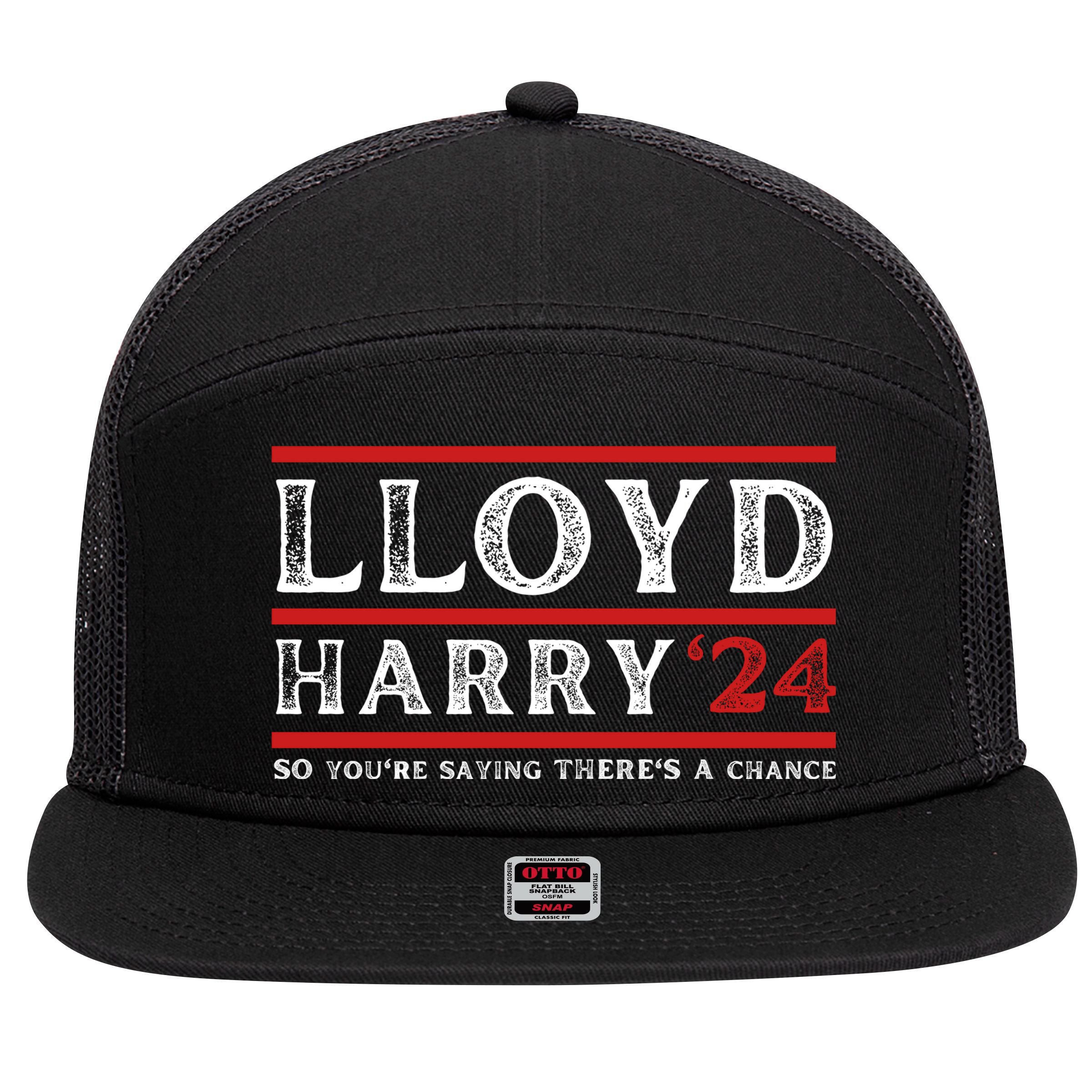 Comedy Tee Lloyd Harry 24 So Youre Saying Theres A Chancc 7 Panel Mesh Trucker Snapback Hat
