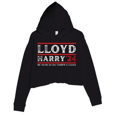 Comedy Tee Lloyd Harry 24 So Youre Saying Theres A Chancc Crop Fleece Hoodie
