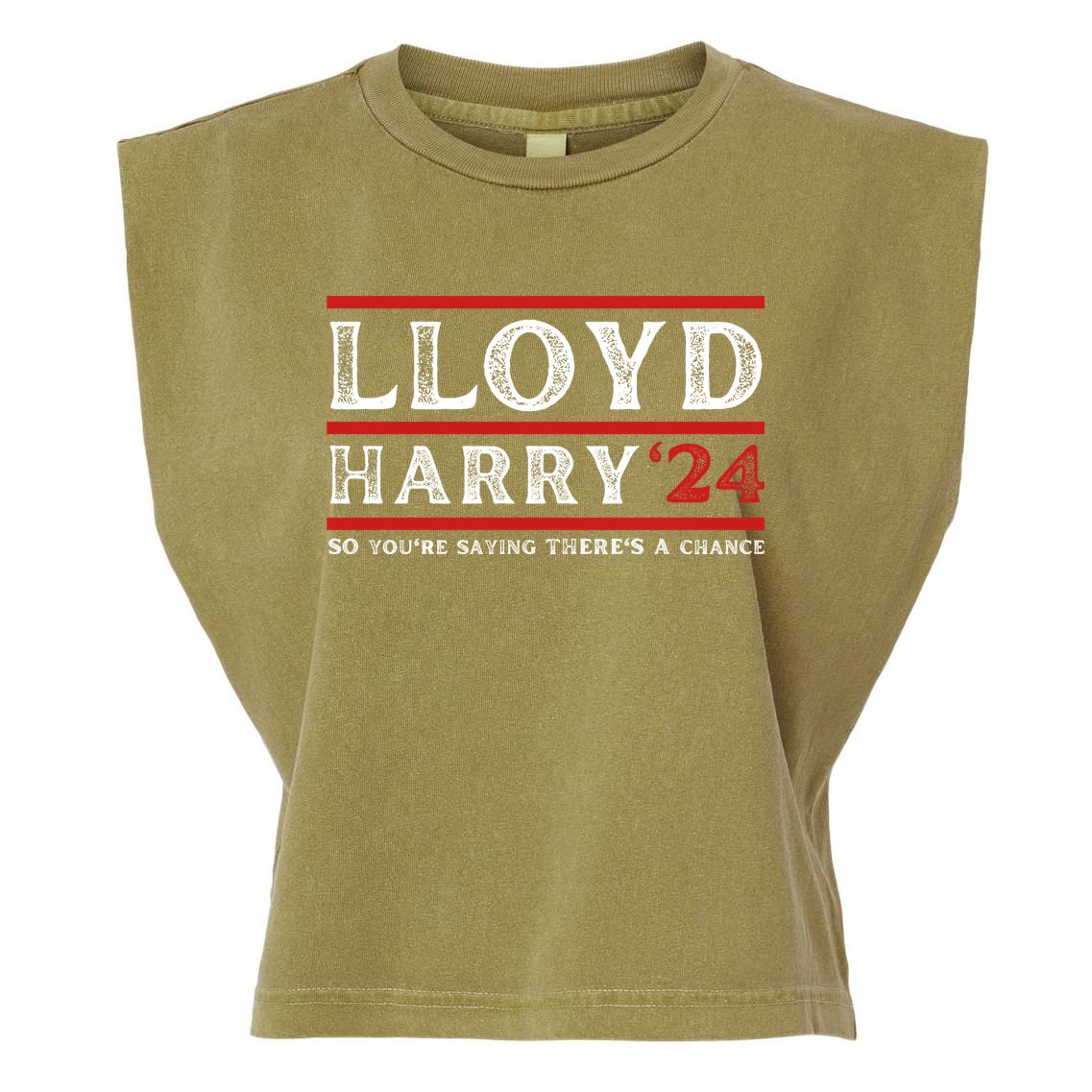 Comedy Tee Lloyd Harry 24 So Youre Saying Theres A Chancc Garment-Dyed Women's Muscle Tee