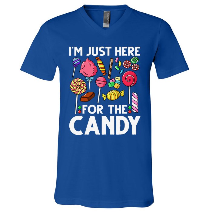 Candy Tester Lollipop Sweets Halloween V-Neck T-Shirt