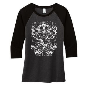 Cult The Lamb Women's Tri-Blend 3/4-Sleeve Raglan Shirt