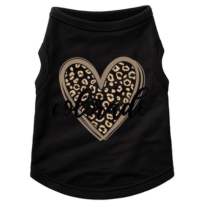 Colorado Tee Leopard Print Heart Graphic Doggie Tank