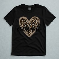 Colorado Tee Leopard Print Heart Graphic T-Shirt