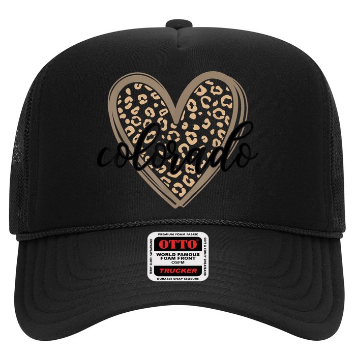 Colorado Tee Leopard Print Heart Graphic Hat