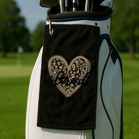 Colorado Tee Leopard Print Heart Graphic Golf Towel