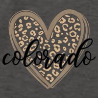 Colorado Tee Leopard Print Heart Graphic Crop Top