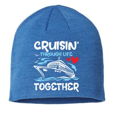 Cruisin Through Life Together Honeymoon Cruise Marriage Meaningful Gift Sustainable Beanie