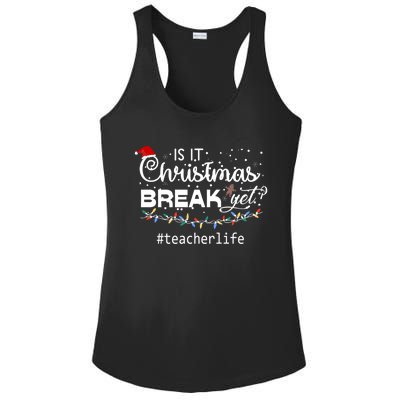 Christmas Teacher Life Is It Christmas Break Yet? Gift Ladies PosiCharge Competitor Racerback Tank