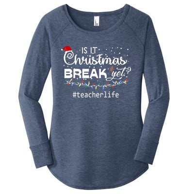 Christmas Teacher Life Is It Christmas Break Yet? Gift Women's Perfect Tri Tunic Long Sleeve Shirt