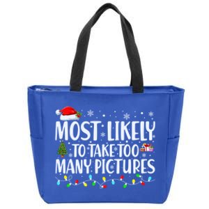 Christmas Tree Lights Most Likely To Take Too Y Pictures Gift Zip Tote Bag