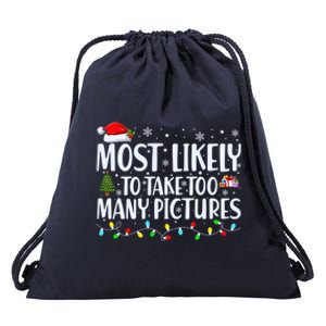 Christmas Tree Lights Most Likely To Take Too Y Pictures Gift Drawstring Bag