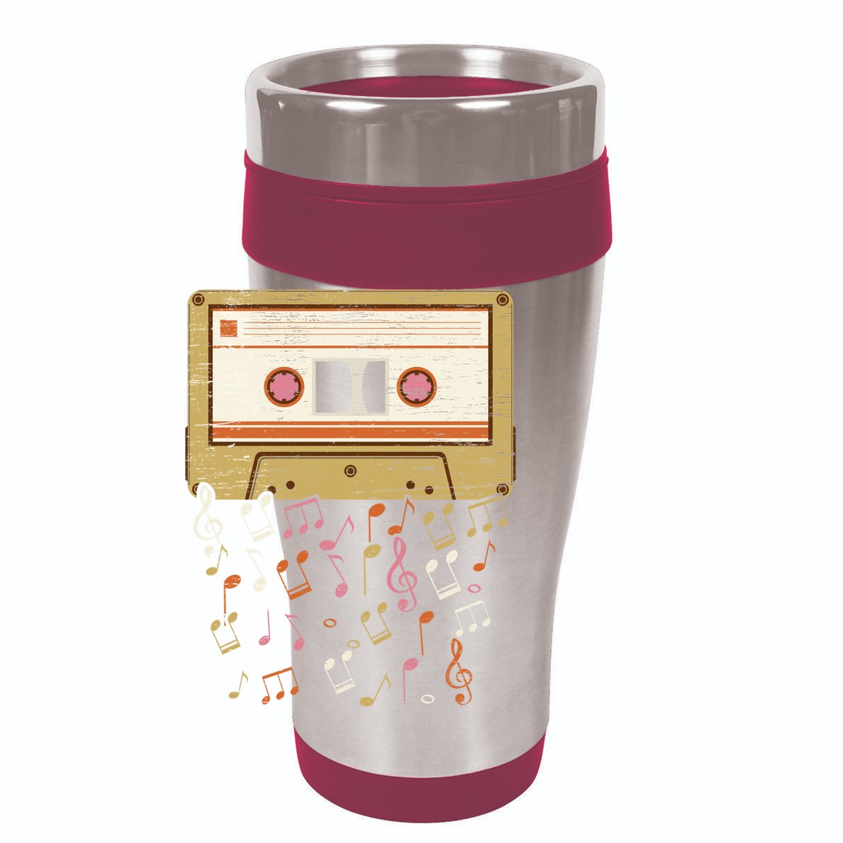 Cassette Tape Music Lover National Retro Day Cute Gift 12oz Stainless Steel Coffee Mug
