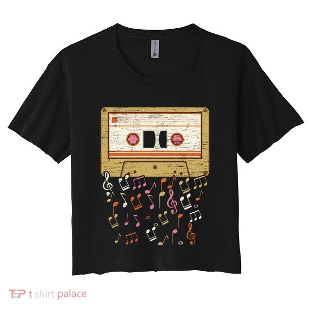 Cassette Tape Music Lover National Retro Day Cute Gift Crop Top