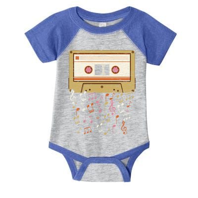 Cassette Tape Music Lover National Retro Day Cute Gift Infant Baby Jersey Bodysuit