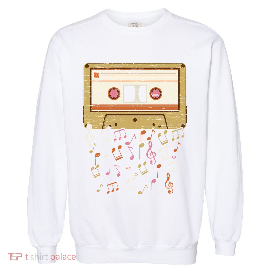 Cassette Tape Music Lover National Retro Day Cute Gift Garment-Dyed Sweatshirt