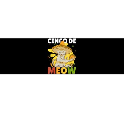 Cinco The Meow With Cat For Cinco De Mayo Bumper Sticker